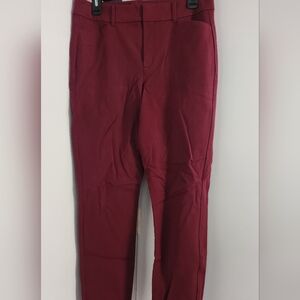 Old Navy High-Rise Pixie Pants in Burgundy/Wine Red